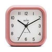 10cm Carter Soft Coral Silent Analogue Alarm Clock By ACCTIM image