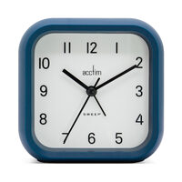 10cm Carter Blue Analogue Alarm Clock By ACCTIM
