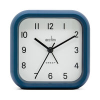 10cm Carter Blue Analogue Alarm Clock By ACCTIM image