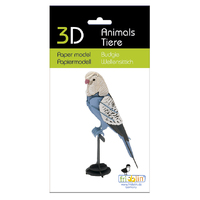3D Paper Model- Budgie