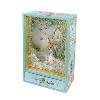 Large Dancing Peter Rabbit In Garden Music Box & Nightlight image