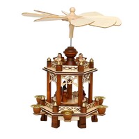 26cm Two Tier Nativity Christmas Pyramid image