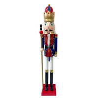 120cm Red & Blue King Nutcracker- Extra Large image