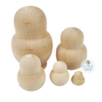 Woodburn Russian Dolls- Blank 9cm (Set Of 5) image