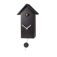 Black Bird House Battery Modern Cuckoo Clock 29cm By ENGSTLER image