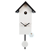 White Bird House Battery Modern Cuckoo Clock 29cm By ENGSTLER image