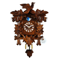 5 Leaf & Bird Battery Carved Kuckulino 20cm By ENGSTLER