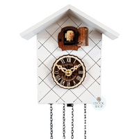 White Bird House Battery Chalet Cuckoo Clock 17cm By ENGSTLER image