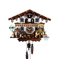 Bavarian Beer Garden Battery Chalet Cuckoo Clock 30cm By ENGSTLER
