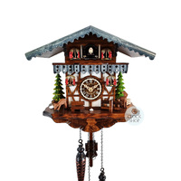 Deer Battery Chalet Cuckoo Clock 23cm By ENGSTLER image