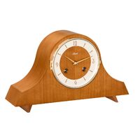 19cm Cherry Mechanical Tambour Mantel Clock By HERMLE image
