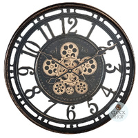 50cm Norris Black Moving Gear Clock By COUNTRYFIELD image