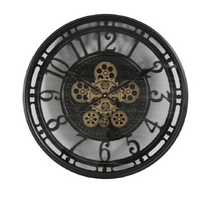 50cm Norris Black Moving Gear Clock By COUNTRYFIELD image