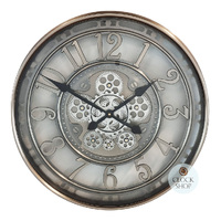 50cm Norris Silver Moving Gear Clock By COUNTRYFIELD image
