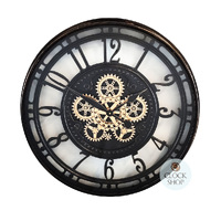 70cm Norris Black Moving Gear Clock By COUNTRYFIELD image