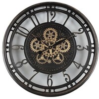 70cm Norris Black Moving Gear Clock By COUNTRYFIELD image