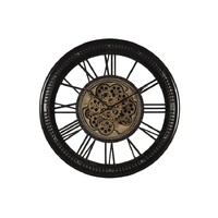 70cm Hasius Black & Gold Moving Gear Clock By COUNTRYFIELD image