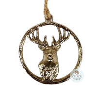 7cm Gold Deer Head Hanging Decoration