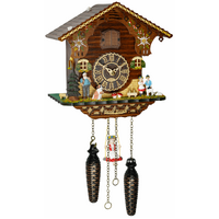 Heidi House Battery Chalet Cuckoo Clock With Swinging Doll 23cm By TRENKLE image