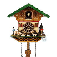 Cow & Water Trough Battery Chalet Cuckoo Clock 20cm By TRENKLE