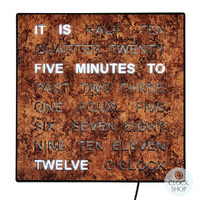 28cm Modern LED Text Clock By AMS