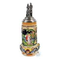 Medieval Wedding Beer Stein With Pewter Bride & Groom 0.5L By KING image