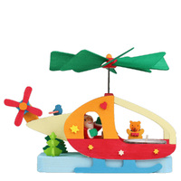 17.5cm Santa In Helicopter Tealight Pyramid By Graupner image