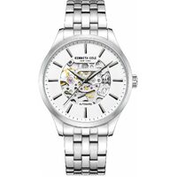 42mm Silver Automatic Mens Watch With Skeleton Dial By KENNETH COLE image