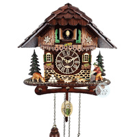 Hiker & Dog LED Battery Chalet Cuckoo Clock 26cm By TRENKLE