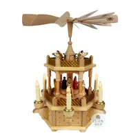 38cm Two Tier Electric Nativity Christmas Pyramid By Richard Glässer
