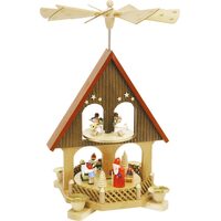 36cm Santa's Workshop Christmas Pyramid By Richard Glässer