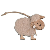 9cm Wooden Sheep Hanging Decoration
