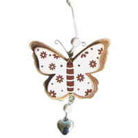 9cm Wooden Butterfly Hanging Decoration