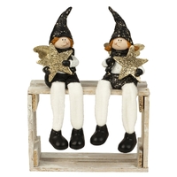 19cm Girl Holding Gold Star Shelf Sitter- Assorted Designs image