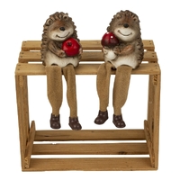 16cm Hedgehog With Apple Shelf Sitter- Assorted Designs