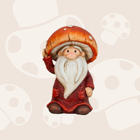 Barnaby Bumblefoot | 12cm Red Mushroom Gnome