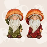 Barnaby Bumblefoot | 12cm Mushroom Gnome | Green Or Red