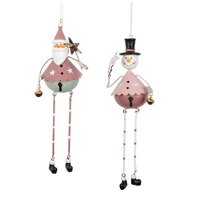 20cm Metal Bell Figurine With Dangly Legs Hanging Decoration- Assorted Designs