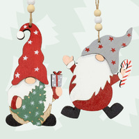 10cm Wooden Christmas Figurine Hanging Decoration- Assorted Designs