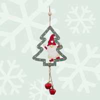 18cm Wooden Christmas Hanging Decoration- Green Tree