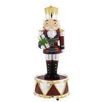 19cm Burgundy & Blue Nutcracker Music Box  image