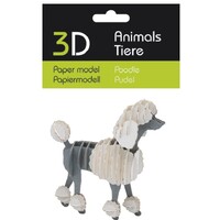3D Paper Model- Poodle