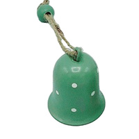 3cm Green Metal Christmas Bell Hanging Decoration