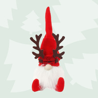 34cm Red & White Reindeer Gnome