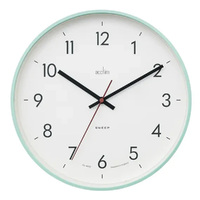 30cm Aster Mint Green Silent Wall Clock By ACCTIM