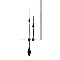 Black Spade High Torque Euroshaft Quartz Hands (304mm & 229mm)