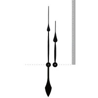 Black Spade High Torque Euroshaft Quartz Hands (347mm & 260mm)