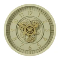 53cm Celestial Cream Moving Gear Wall Clock By COUNTRYFIELD