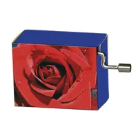 Modern Designs Hand Crank Music Box- Red Rose (La Vie En Rose)