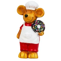 17.5cm Christmas Mouse With Donut